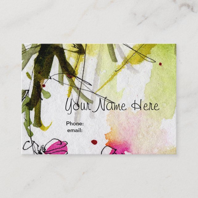 Customisable Artful Business Card by Ginette (Front)