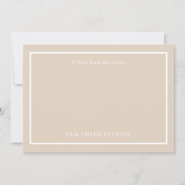 Customisable Artist Thank You Card (Front)