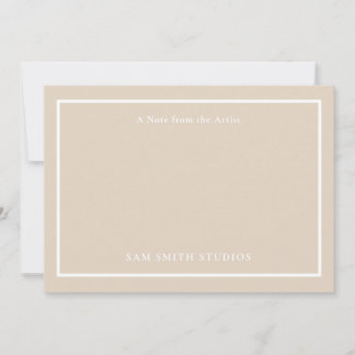 Customisable Artist Thank You Card