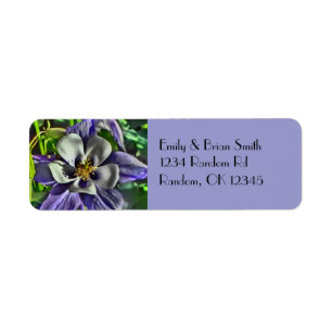 Customisable artistic columbine flower labels