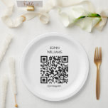 Customisable Artist's Exhibition Opening QR Code Paper Plate<br><div class="desc">Paper Plates with your QR code,  perfect for exhibition opening or any company or new product launch event.</div>