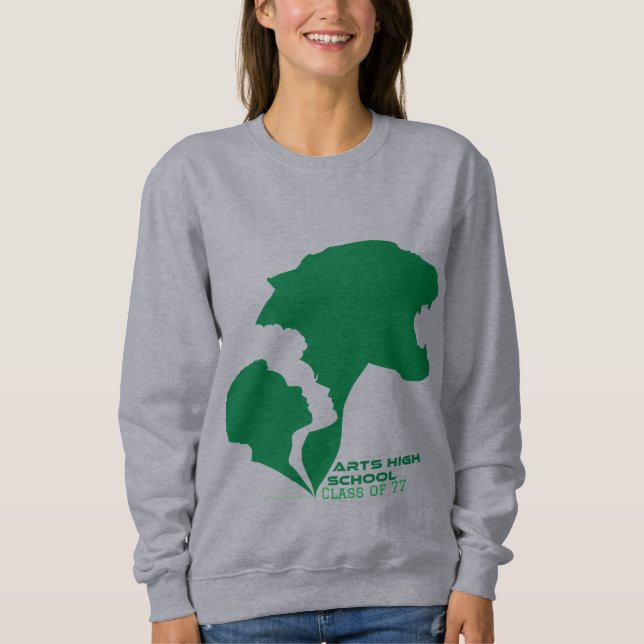 Customisable Arts High School Green Silhouettes Sweatshirt (Front)