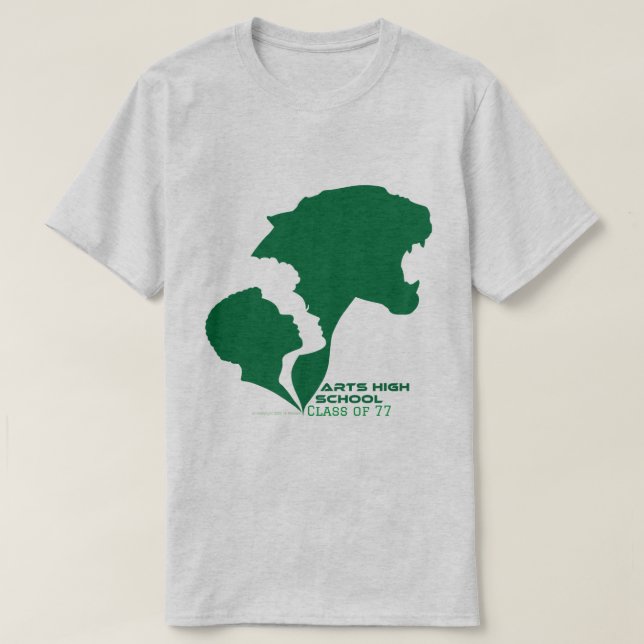Customisable Arts High School Green Silhouettes T-Shirt (Design Front)