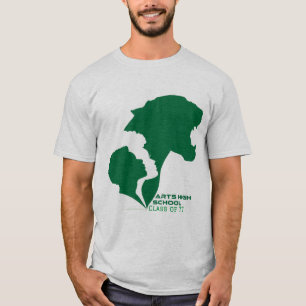 Customisable Arts High School Green Silhouettes T-Shirt