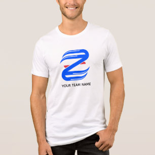 Customisable Athletic Letter Z Team Tri-Blend Shirt