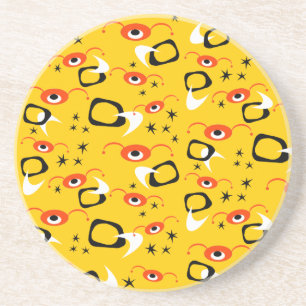 Customisable Atomic Retro Spiders Coaster