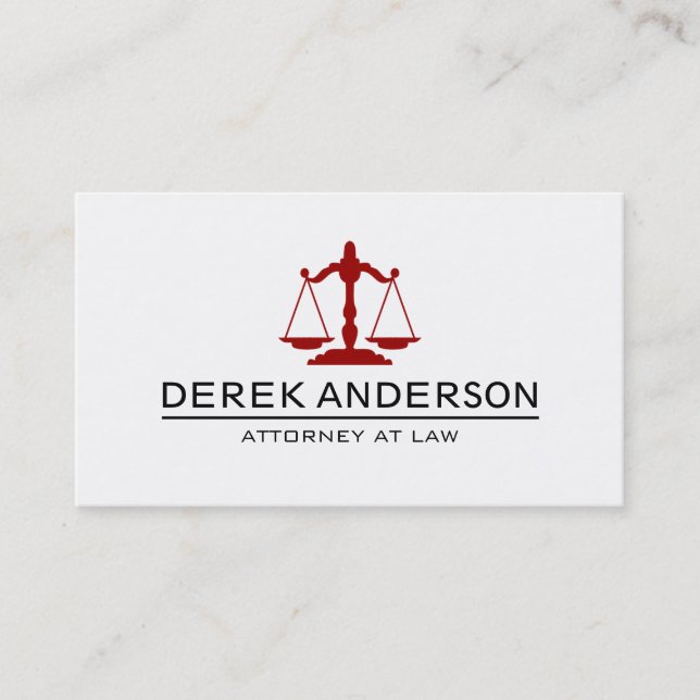 Customisable Attorney Business Cards (Front)
