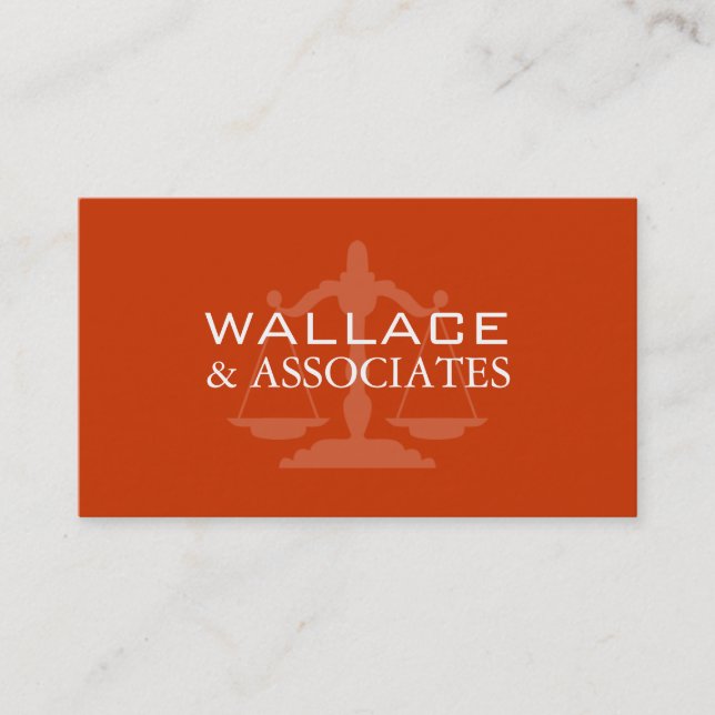 Customisable Attorney Business Cards (Front)