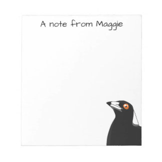 Customisable Australian magpie notepad
