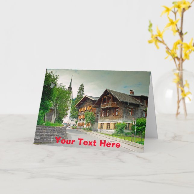 Customisable Austria Card (Yellow Flower)