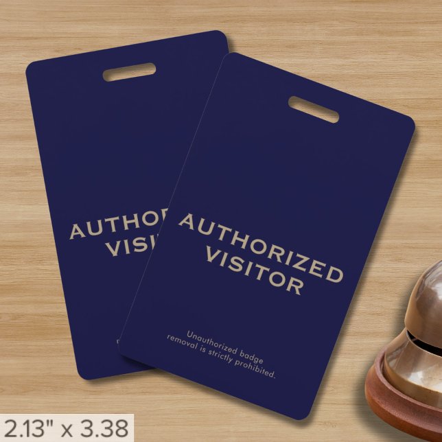 Customisable Authorised Visitor Badge ID Badge (Creator Uploaded)