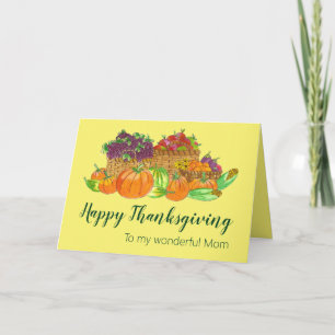 Customisable Autumn Harvest Thanksgiving Card