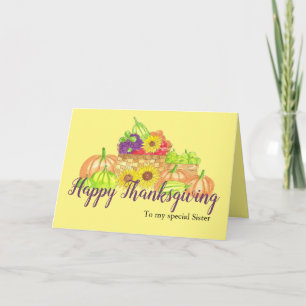 customisable Autumn Harvest Thanksgiving Card