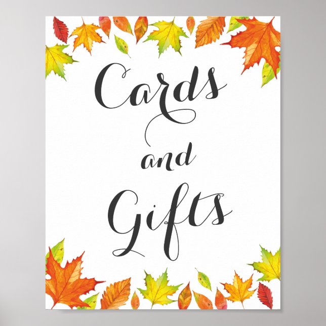 Customisable Autumn Sign, Fall Leaves Decor (Front)