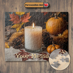 Customisable Autumn-Themed Jigsaw Puzzle