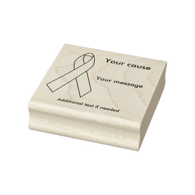 Customisable Awareness Ribbon Rubber Stamp (Stamp)