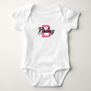 Customisable “B” Baby Girl Bodysuit