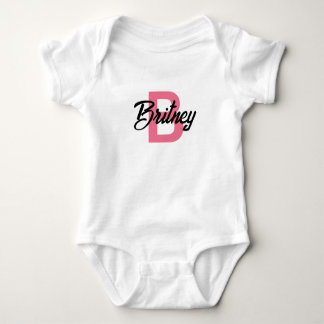 Customisable “B” Baby Girl Bodysuit