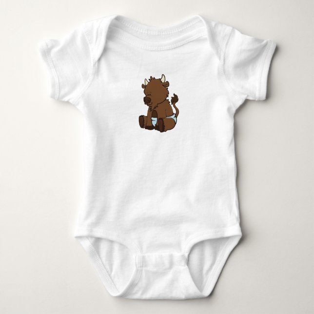 Customisable Baby Bison Bodysuit (Front)