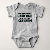 Customisable Baby Ice Fishing Bodysuit T Shirt
