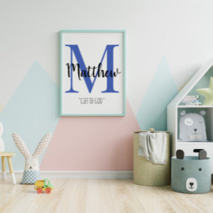 Customisable Baby Name Meaning Room Poster