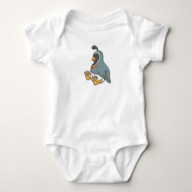 Customisable Baby Quail Baby Bodysuit (Front)