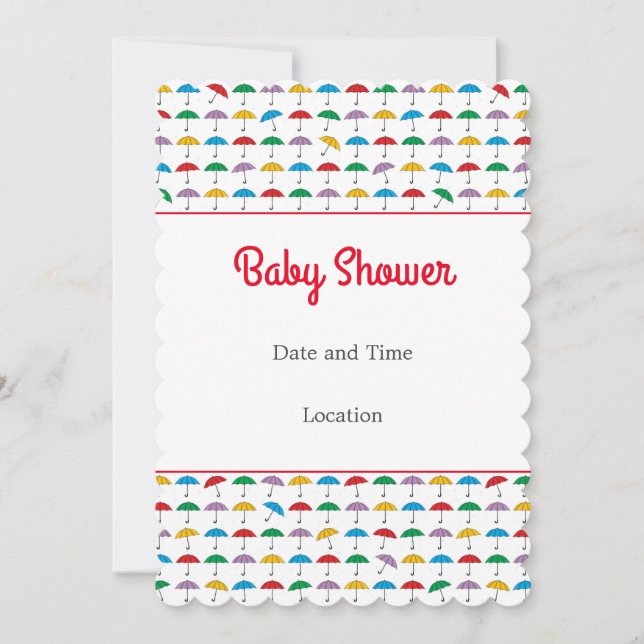 Customisable Baby Shower Announcement Flat Card (Front)