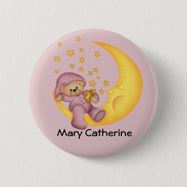 Customisable Baby Shower Favours 6 Cm Round Badge (Front)