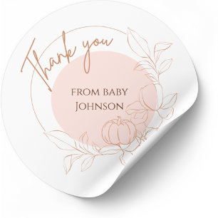 Customisable Baby Thank You Stickers