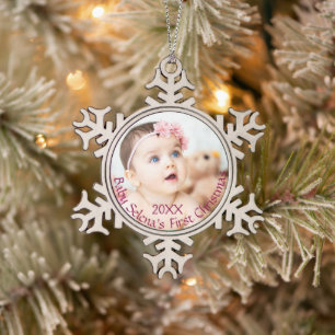 Customisable Baby's First Christmas Ornament