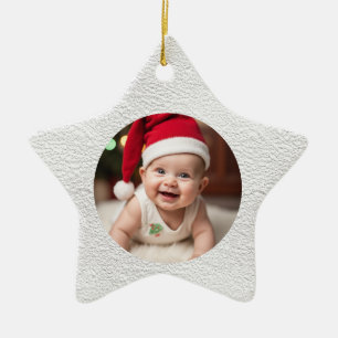 Customisable Baby's First Christmas Star Ceramic Tree Decoration