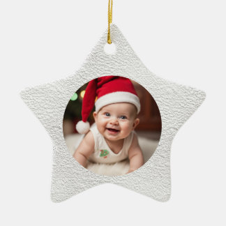 Customisable Baby's First Christmas Star Ceramic Tree Decoration