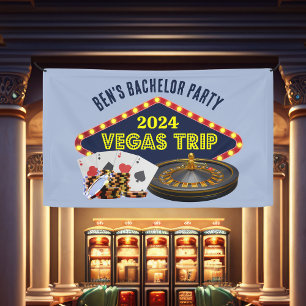 Customisable Bachelor Party Las Vegas Trip Casino Banner