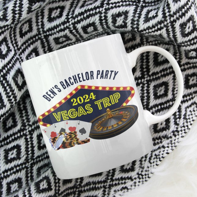 Customisable Bachelor Party Las Vegas Trip Casino Coffee Mug (Creator Uploaded)