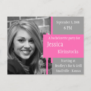 Customisable Bachelorette Party Revision 2 - Photo Invitation Postcard