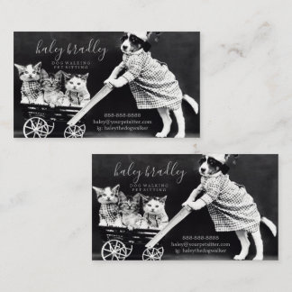 Customisable Back to Back Pet Dog Cat Sitting Business Card
