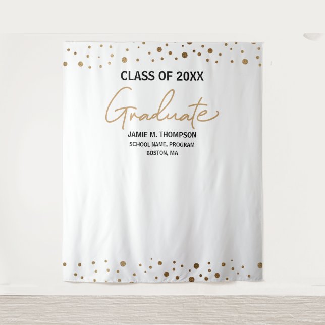 Customisable backdrop graduation party tapestry (Front)