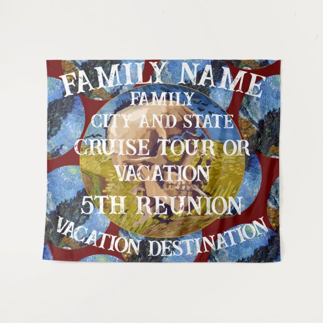 Customisable Backdrop Wall Hangings 2024 Party Tem Tapestry (Front (Horizontal))