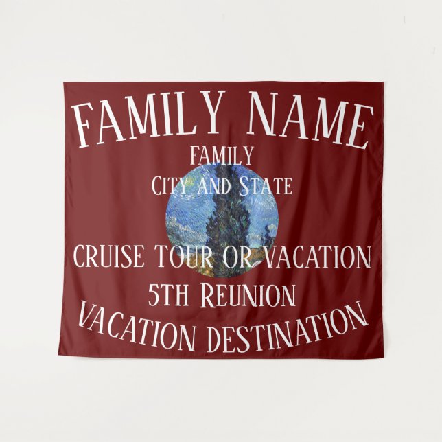 Customisable Backdrop Wall Hangings 2024 Party Tem Tapestry (Front (Horizontal))
