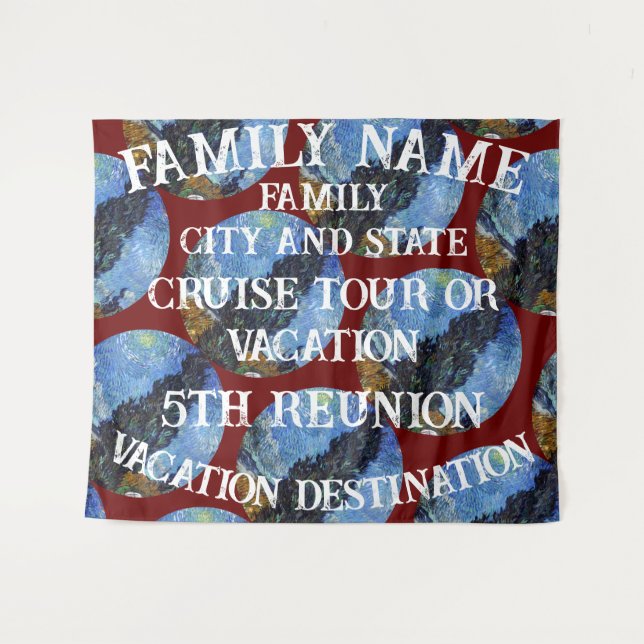 Customisable Backdrop Wall Hangings 2024 Party Tem Tapestry (Front (Horizontal))