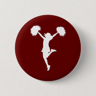 Customisable Background Cheerleader Cheerleading 6 Cm Round Badge