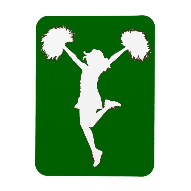 Customisable Background Cheerleader Cheerleading Magnet (Vertical)
