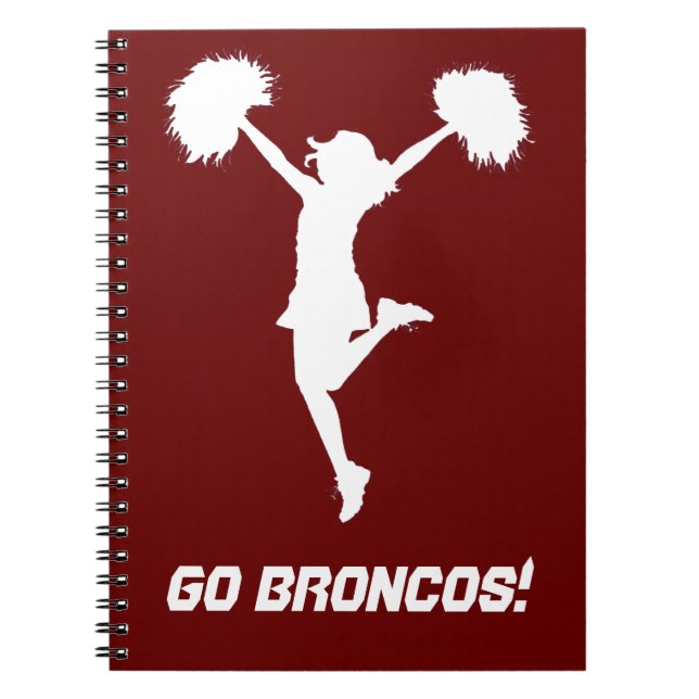 Customisable Background Cheerleader Cheerleading Spiral Notebook (Front)