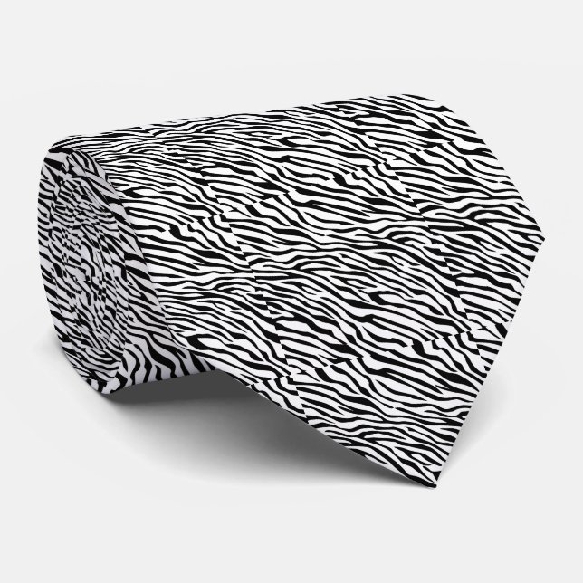 Customisable Background Colour Zebra Tie (Rolled)