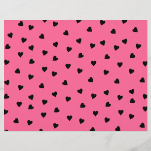 Customisable Background Colours Hearts Letterhead