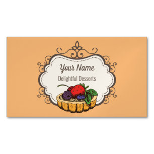 Customisable baker pastry chef magnetic business card