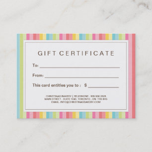 Customisable Bakery Gift Certificate