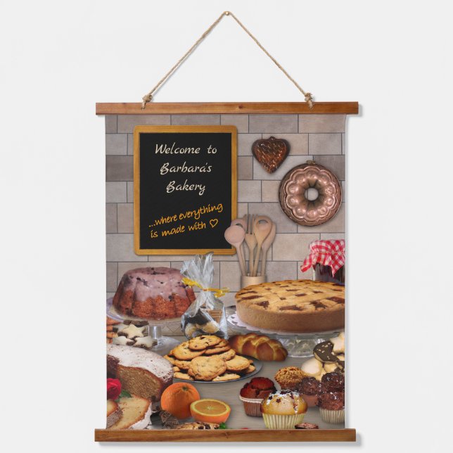 Customisable Bakery  Hanging Tapestry (Front)