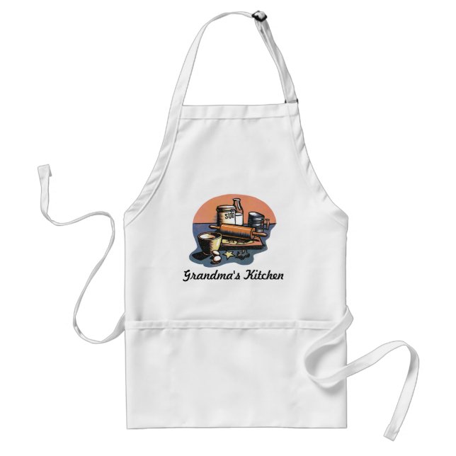 Customisable baking ingredients kitchen apron (Front)