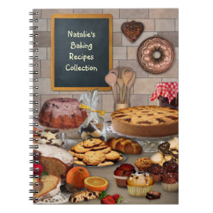 (Customisable) Baking Recipes Notebook